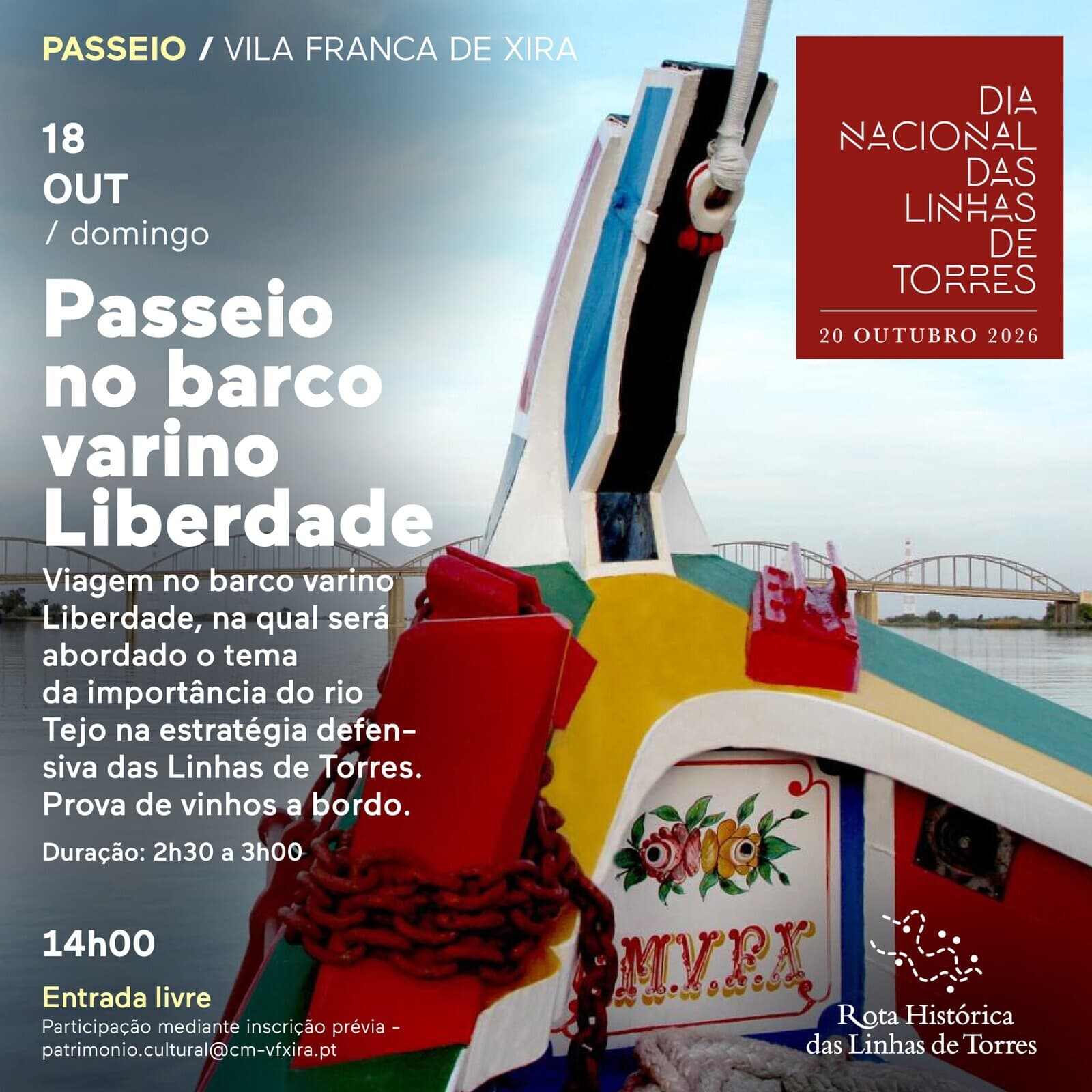 Passeio no Barco Varino “Liberdade” assinala o Dia Nacional das Linhas de Torres
