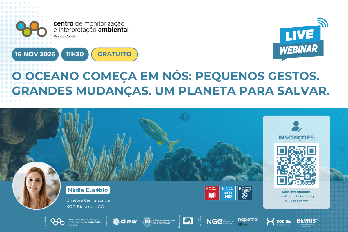 Palestra online "O Oceano começa em nós: Pequenos gestos. Grandes mudanças. Um planeta para salvar."