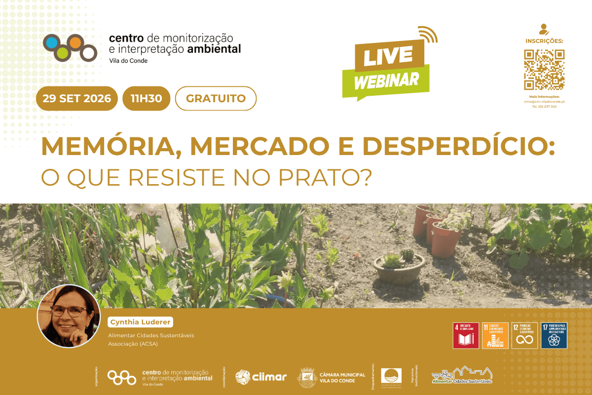 Palestra online "Memória, mercado e desperdício: o que resiste no prato?"