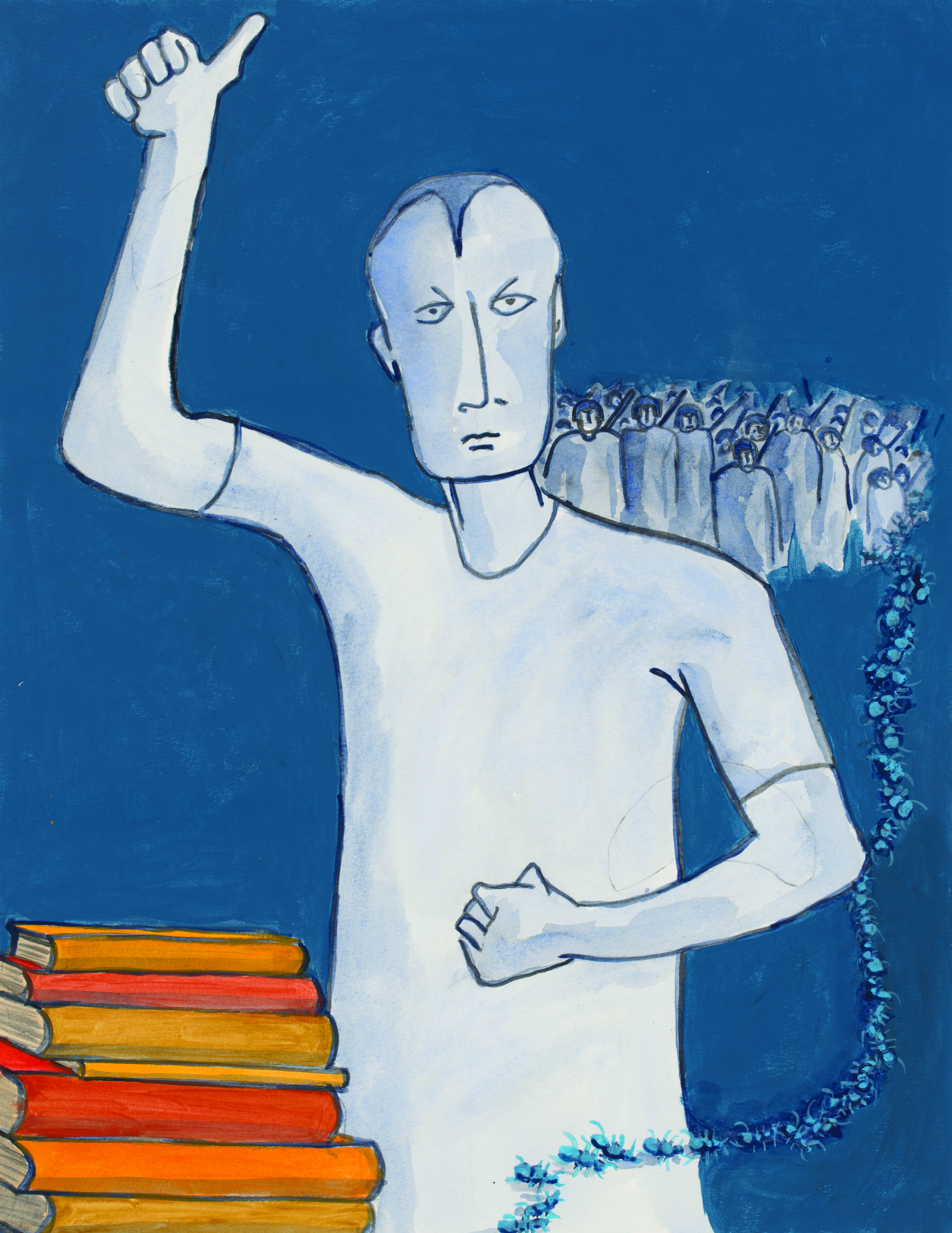 Desenhos de Patrícia Magalhães inspirados em RUR, livro de Karel Čapek