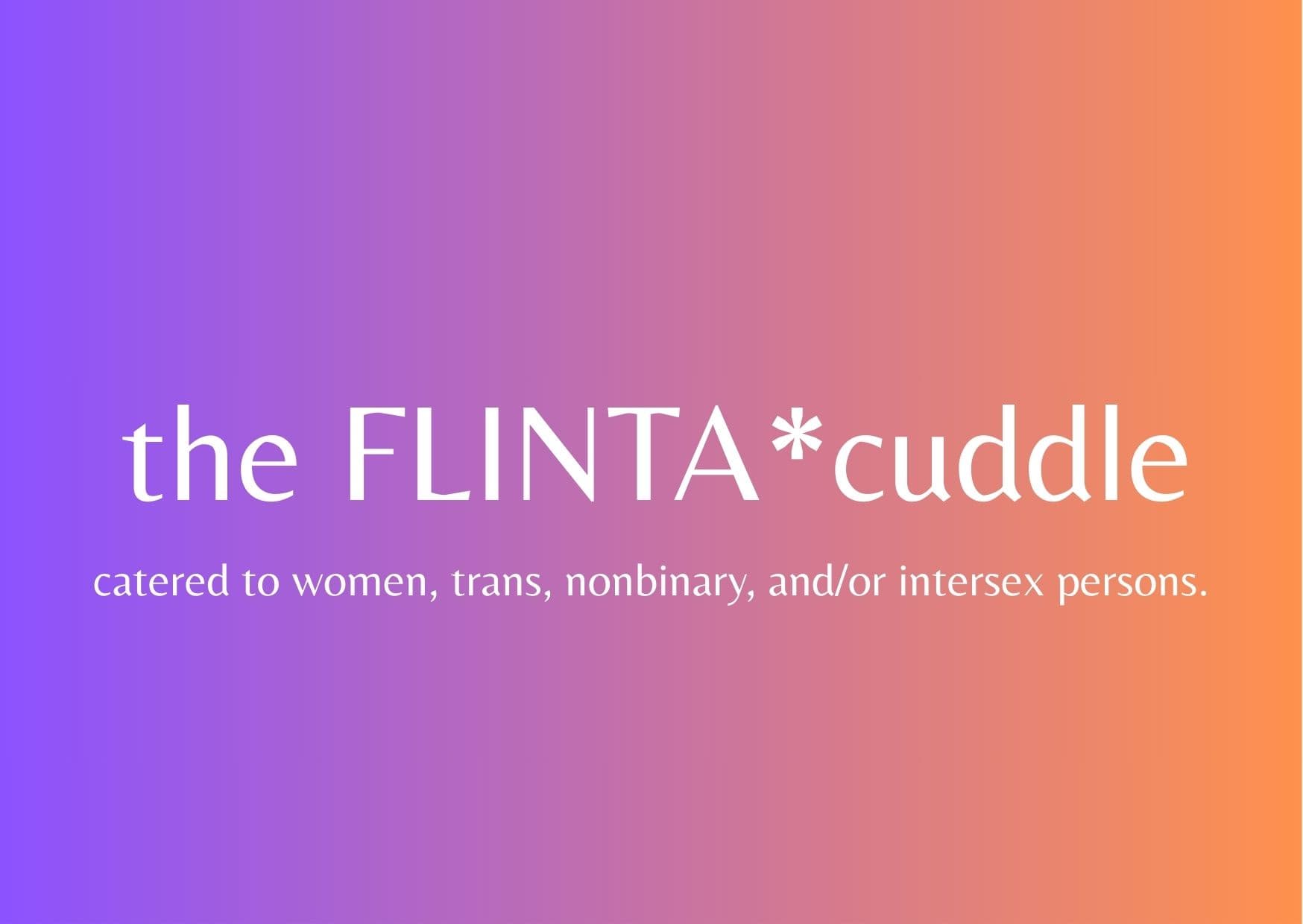 FLINTA* Cuddle Party