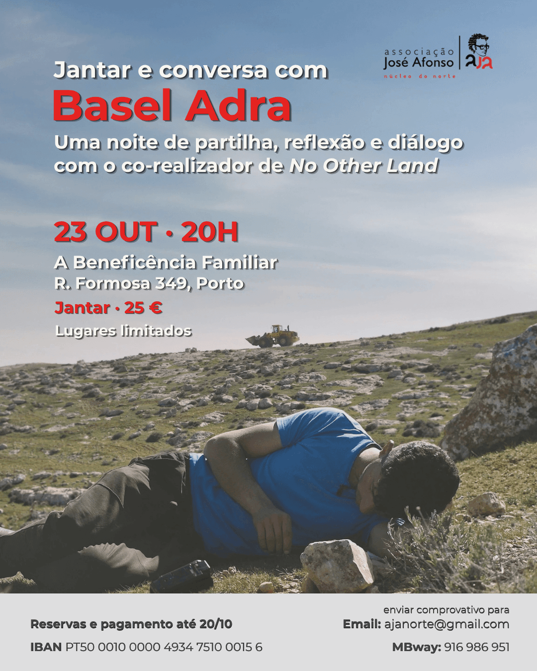 Jantar e conversa com Basel Adra