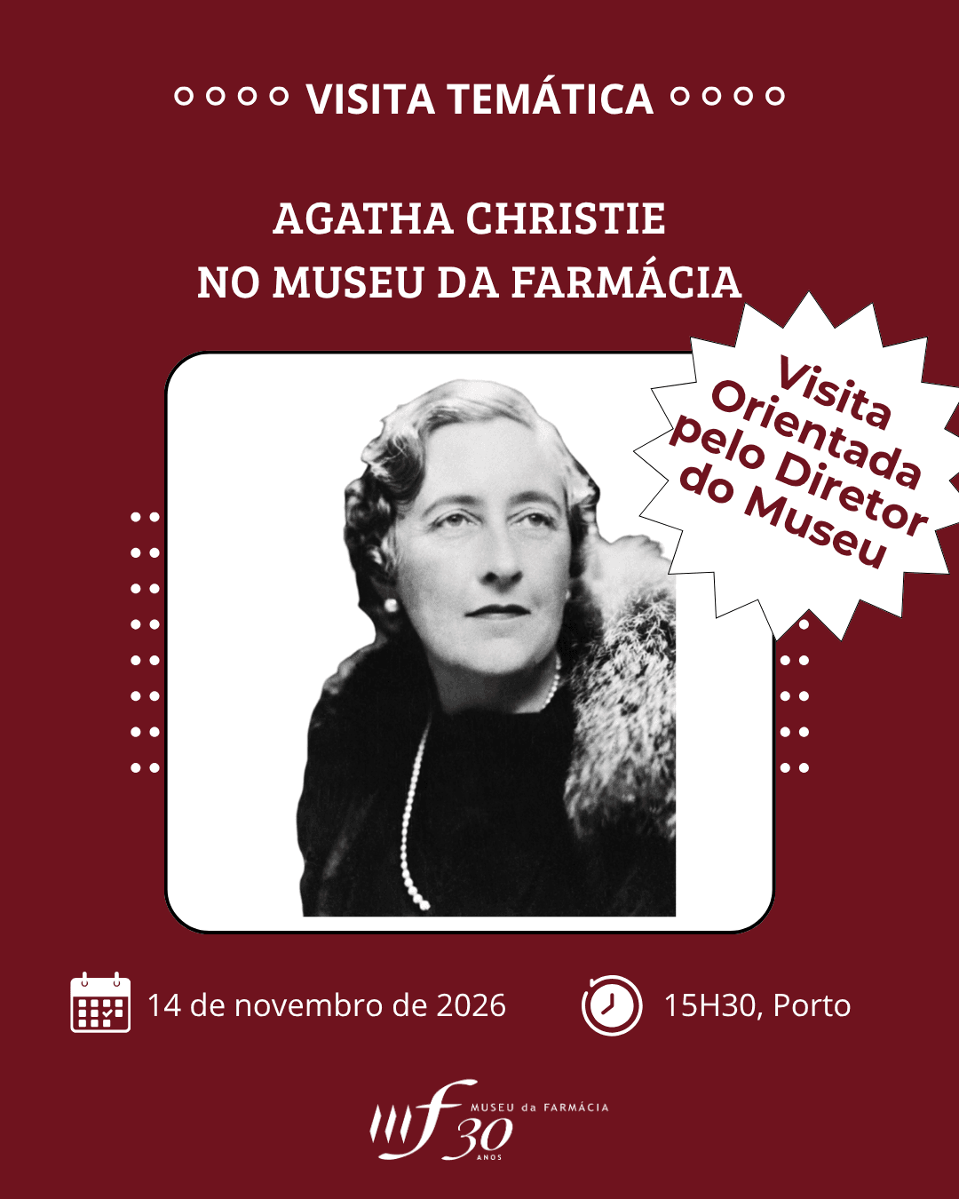 Agatha Christie no Museu da Farmácia