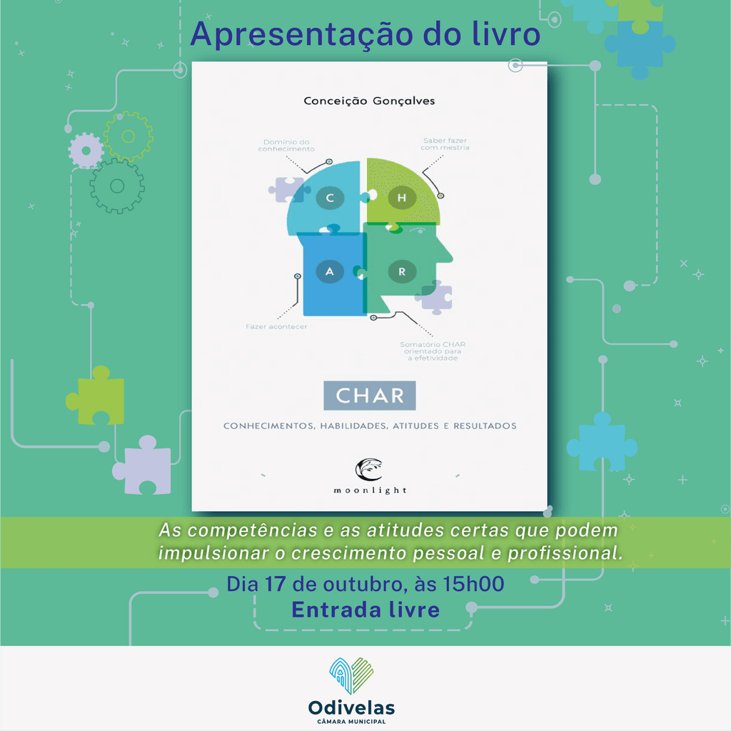 “CHAR – CONHECIMENTOS, COMPETÊNCIAS, ATITUDES E RESULTADOS”, de Conceição Gonçalves | Apresentação do livro